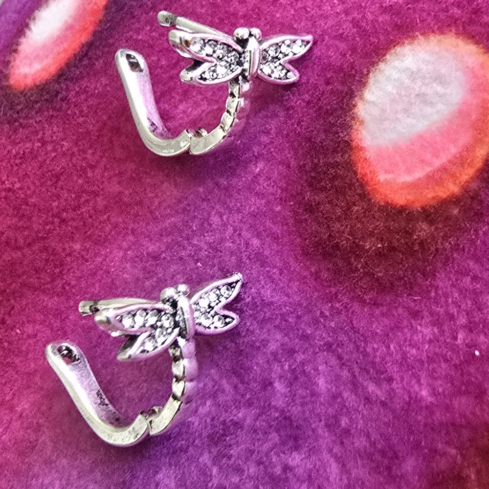 Hand Crafted Silver Dragonfly Earrings